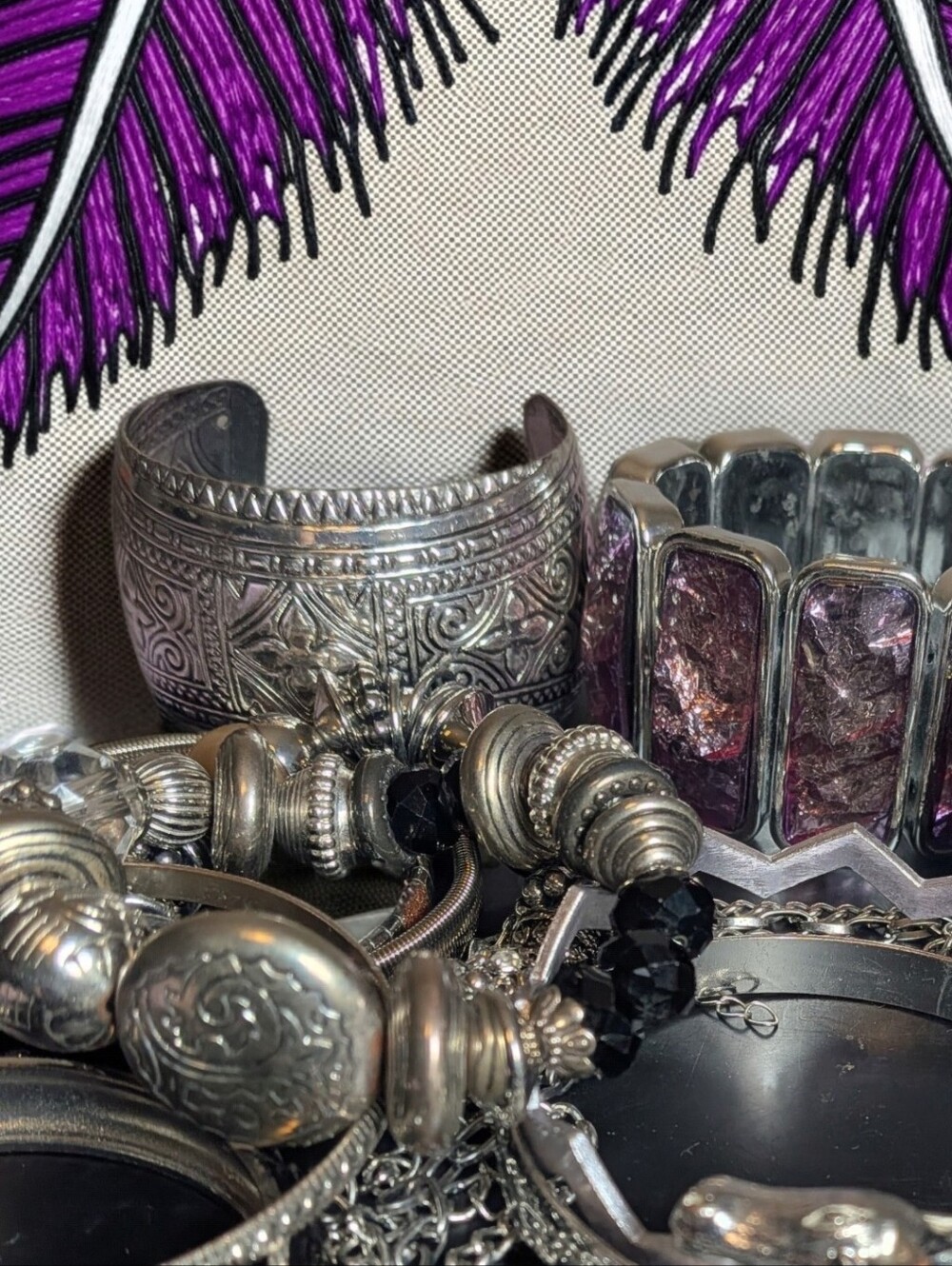 ✨ Ultimate Bohemian Silver Statement Bracelet Lot ✨ - Picture 7 of 12